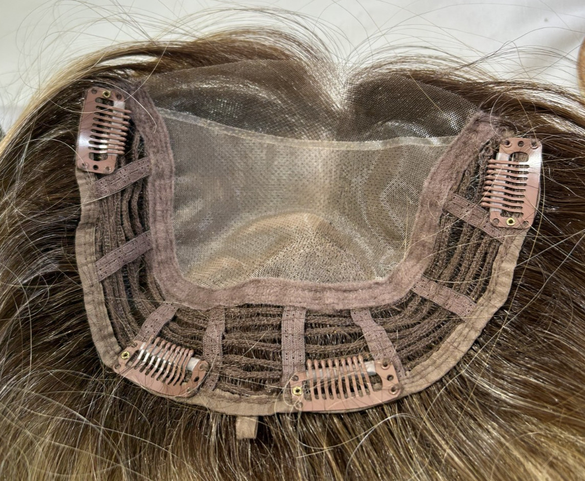 Wig Topper By Belle Tress In Brown Sugar Cream LACE FRONT MONO TOP PEERLESS 19