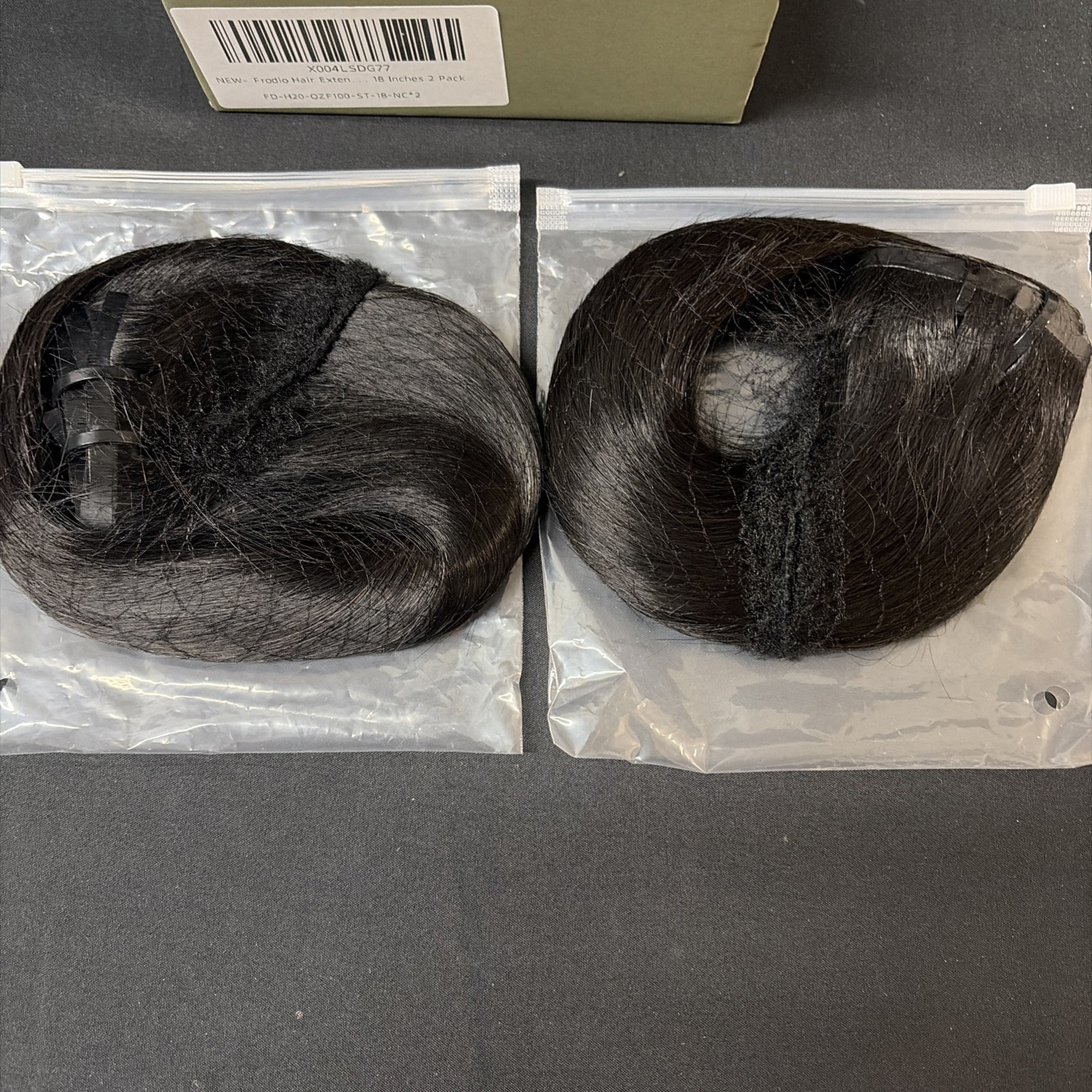 Frodio Clip Ins Hair Extensions Black 2 Pack Real Human Hair 18 Inches