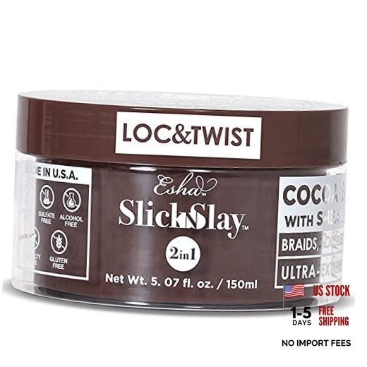 Slick N Slay Braiding Gel – 3-in-1 Braid and Edge – 5 Fl Oz (Pack of 1) COCOA