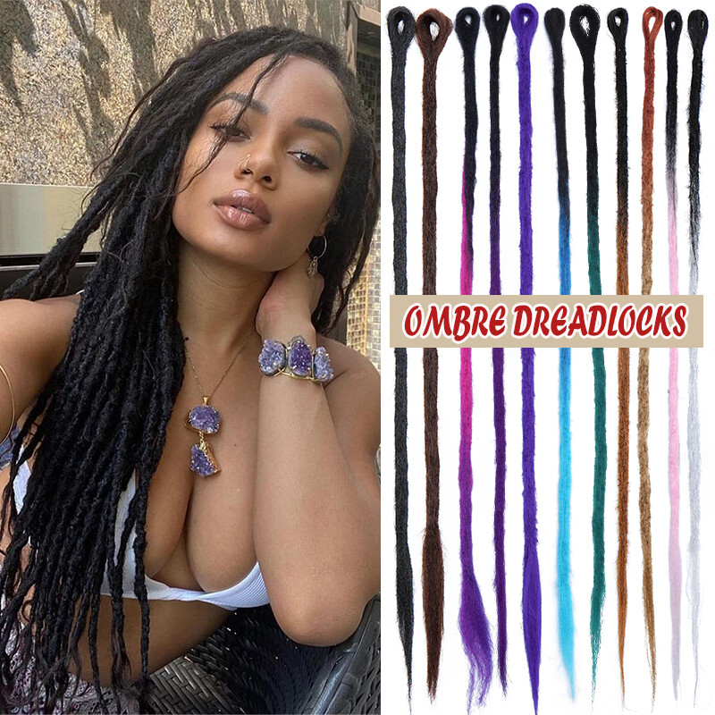 Ombe Dreadlocks Crochet Braid Dreads Locks Reggae Hair Extensions 20″~24″ Blonde