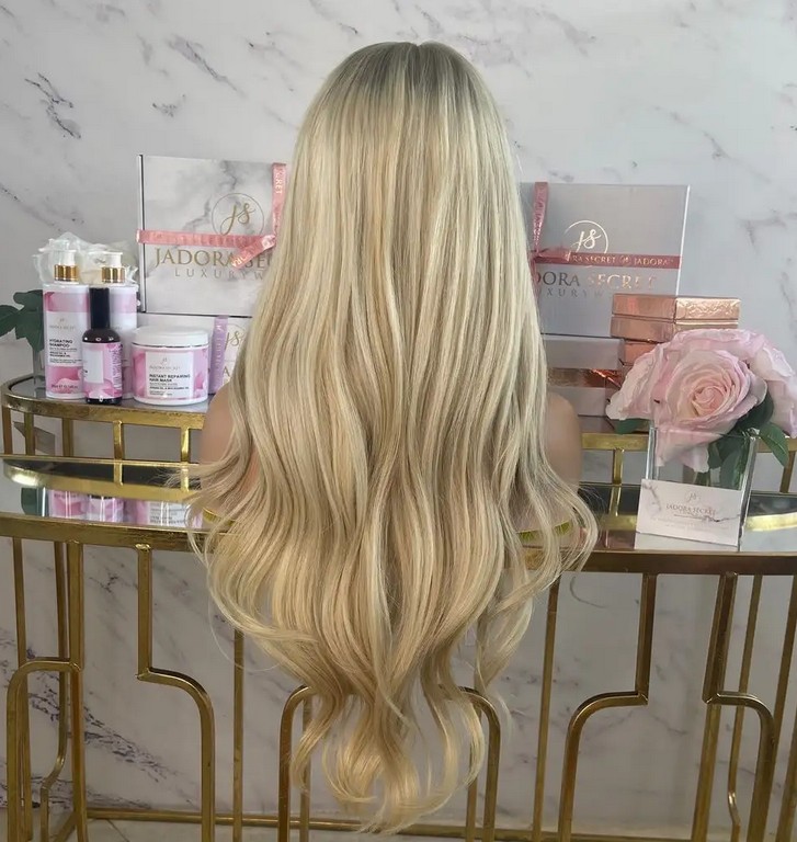 Ombre Honey Blonde 100% Virgin Human Hair Wig 13×4 Lace Front Wig