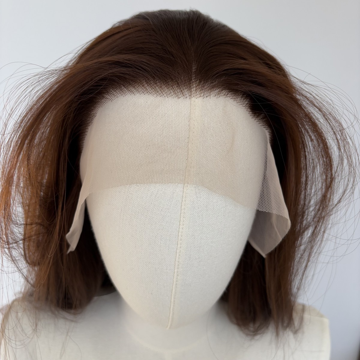 Lace Front Wig Natural Choc Brown Long Straight Heat Resistant Synthetic Hair