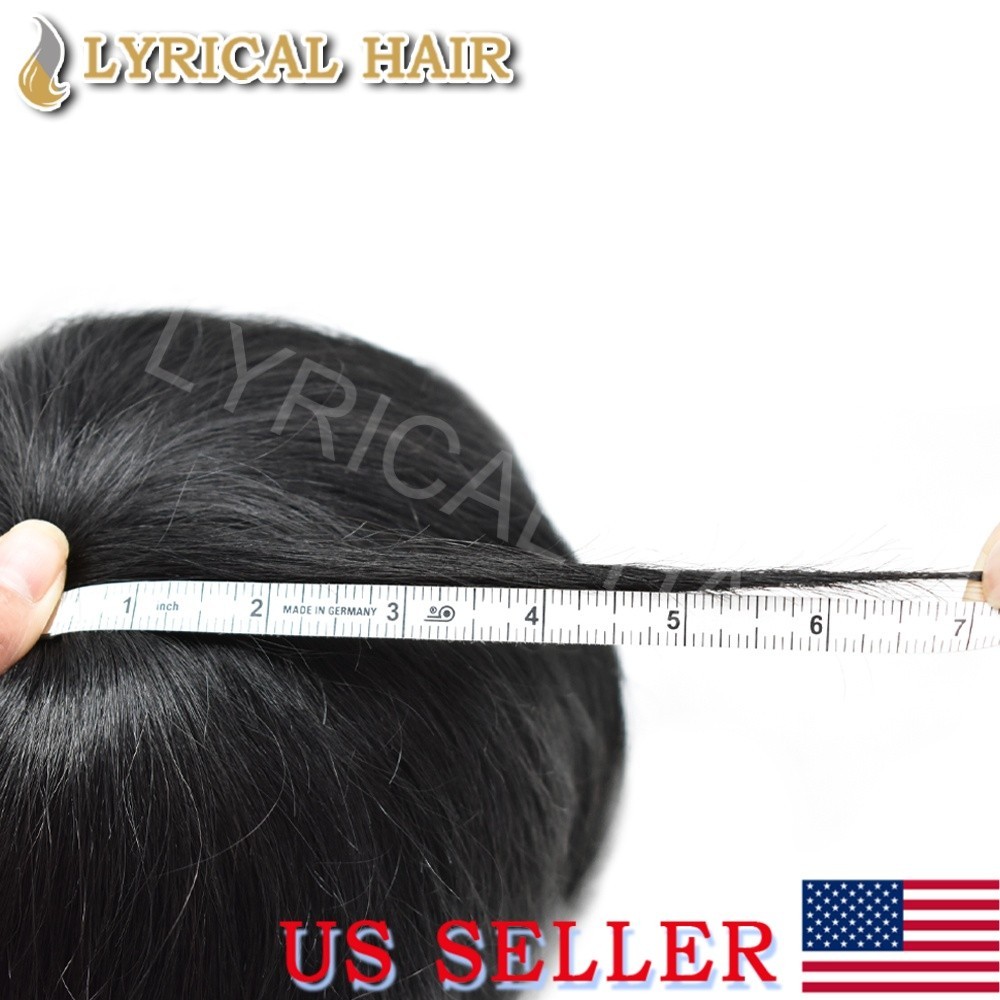 Lyrical Hair Full French Lace Men Toupee Natural Human Hair Piece System Wigs