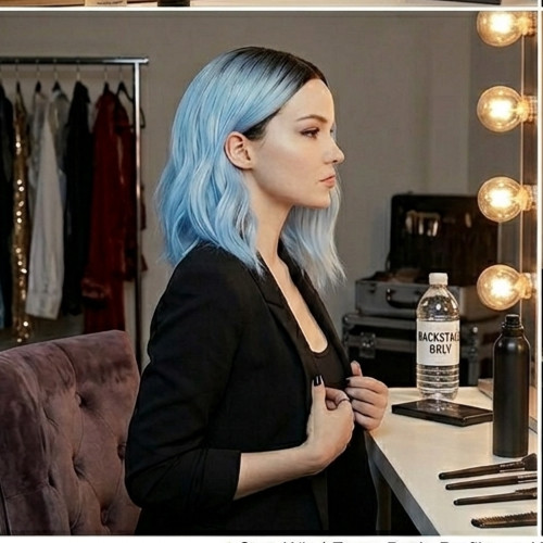 Fever Cara Wig baby blue black ombre woman soft wave daily dance stage actress