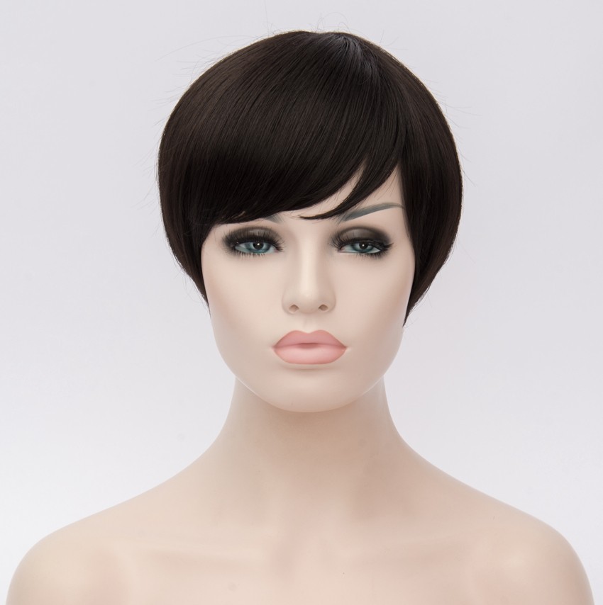 New Short Black Layered Women’s Synthetic Wig 6Inch
