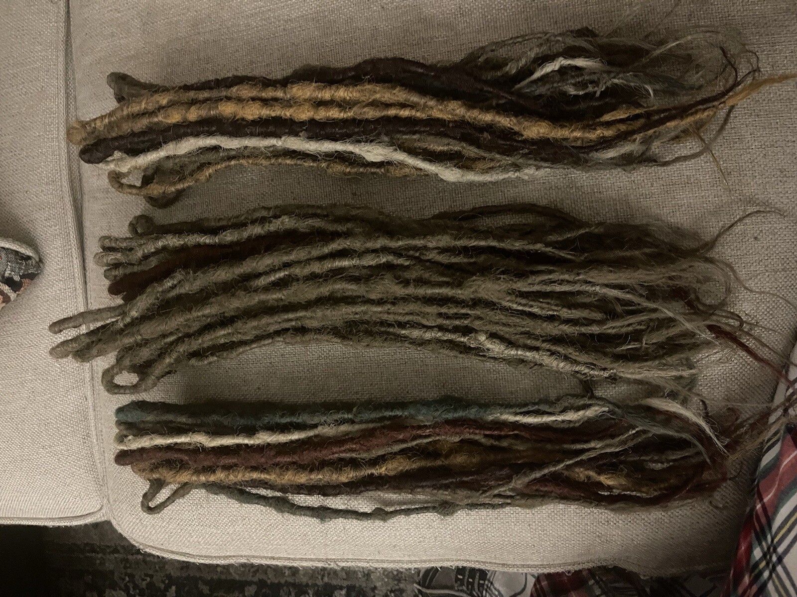 35 Double ended Hand Crocheted Dreadlock Extensions Handmade Dark Blonde/ fall