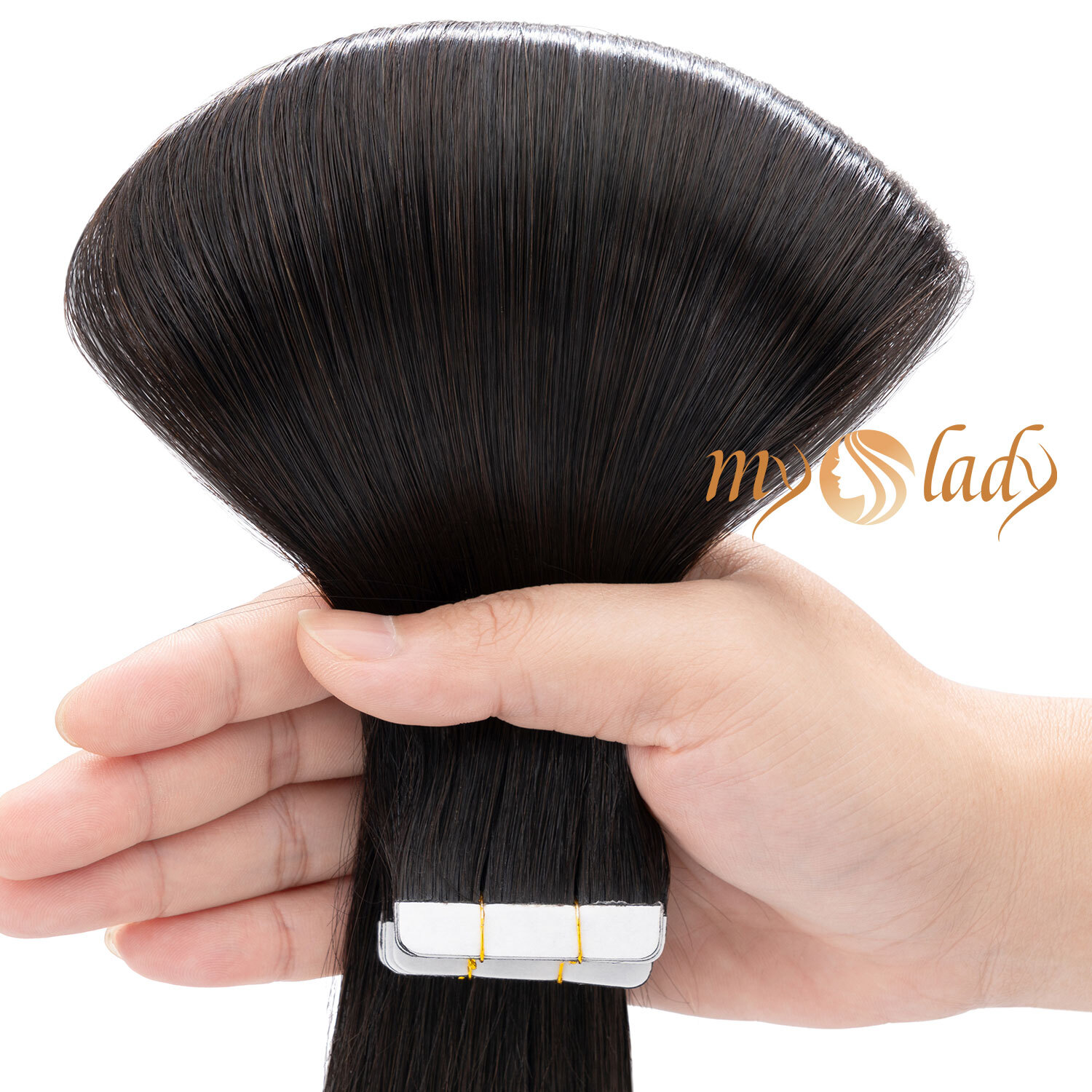 10/20/40/60PCS Tape In Real Remy Human Hair Extensions THICK Full Head Skin Weft