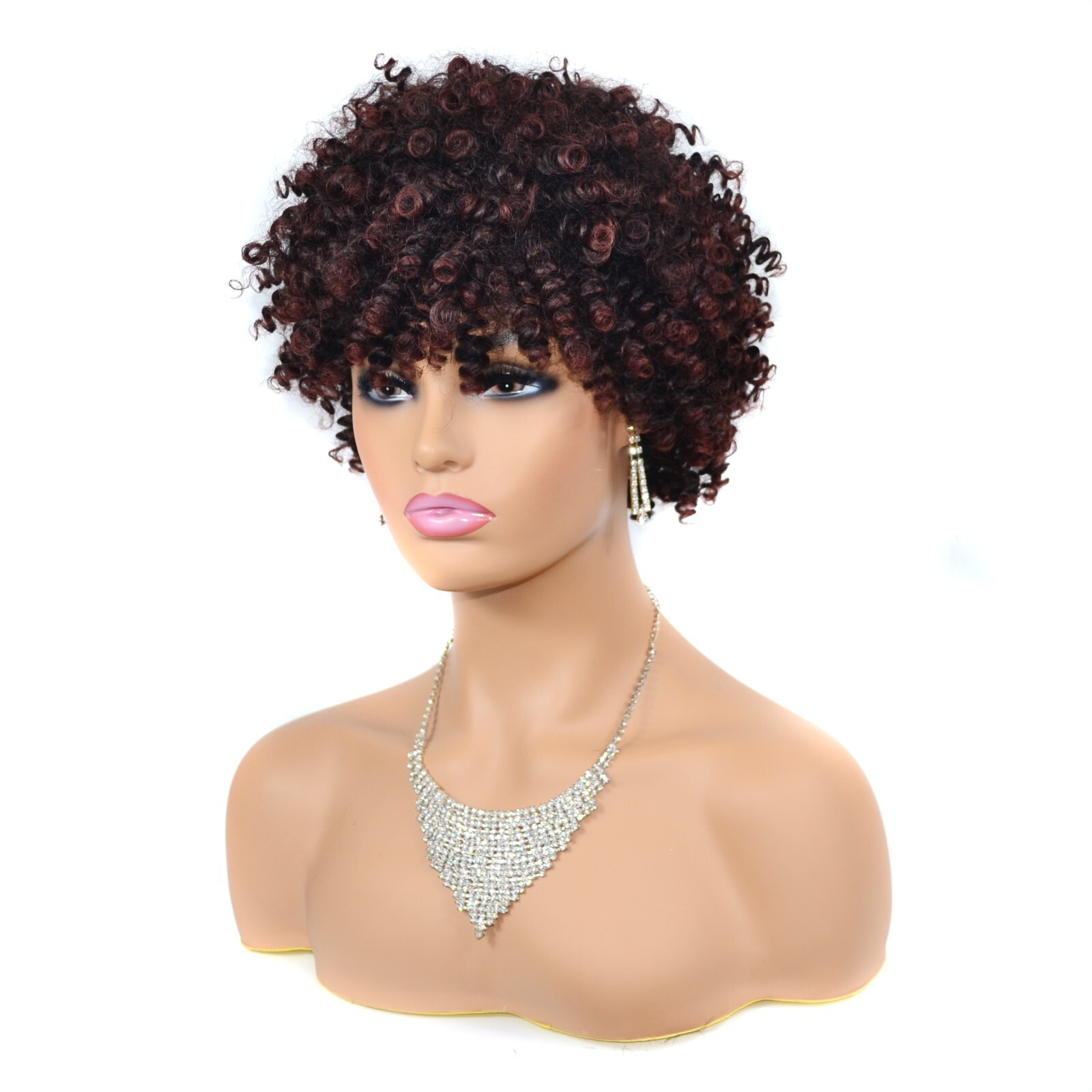 African Curly Wigs for Black Women Short Spring Twist Afro Curls Wigs Party Wigs