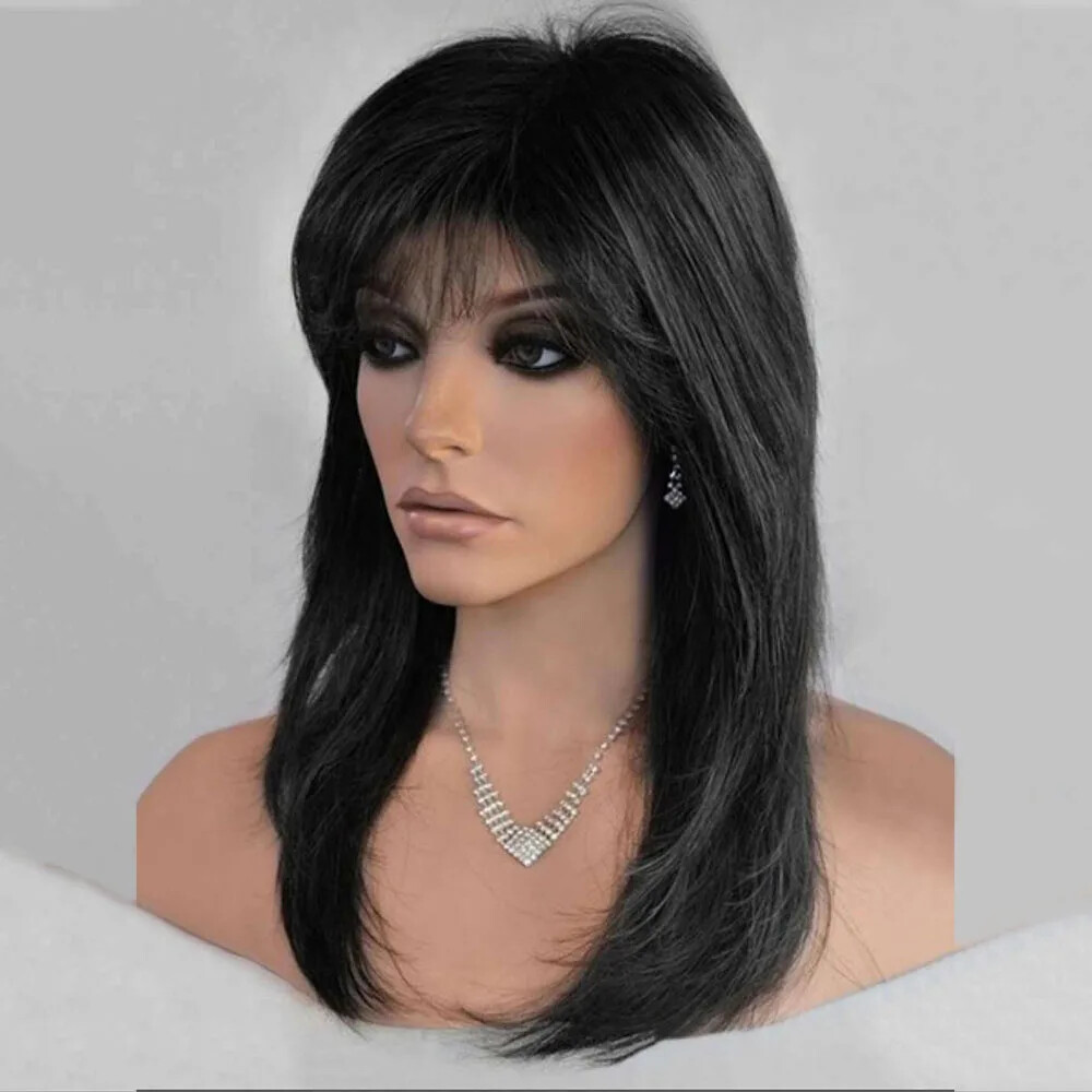 Long Straight Lolita Wig with Bangs Wig Girl Cute Cosplay Party Halloween Wigs