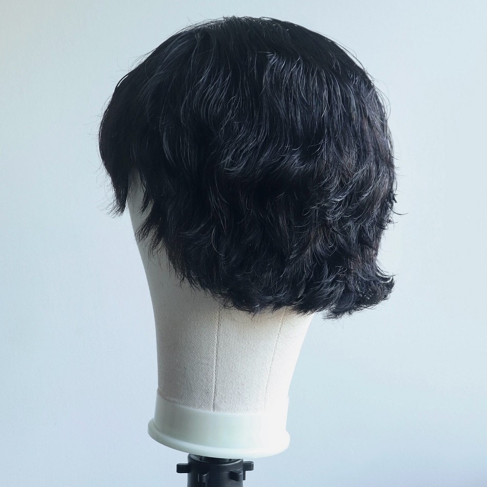 Short Boy Cut Brazilian Remy Human Hair Full Lace Wigs For Men Bob Cut Male Wig