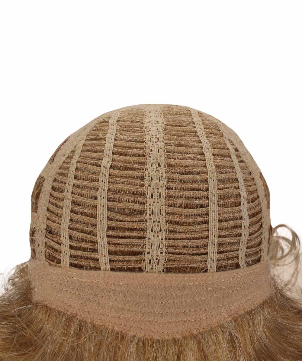 Monroe – Curly Kanekalon Synthetic Fiber Full Wig, 4 – 4.5 in, Strawberry Blonde