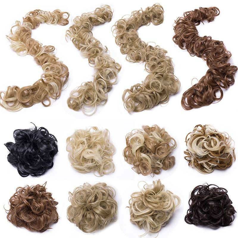Real LARGE Messy Bun Scrunchie Hairpiece 100% Natural Hair Extension As Human US