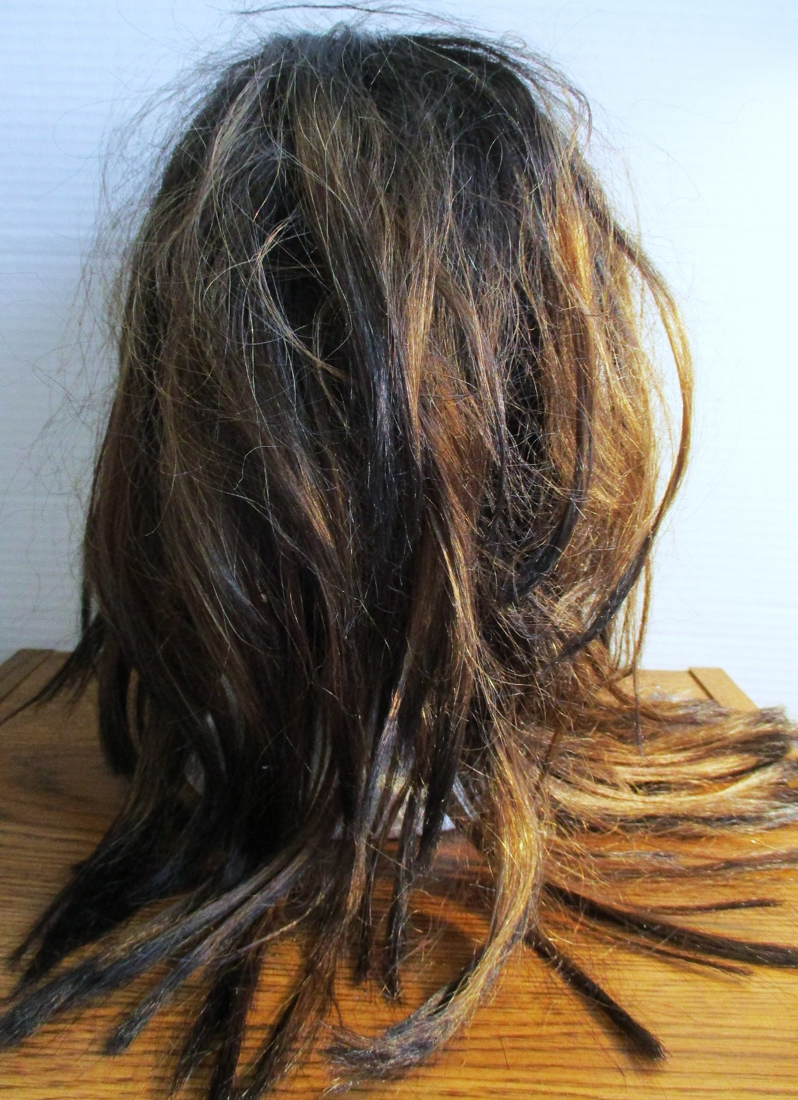 MOTOWN TRESS Toyokalon Japanese Black w/Brown Long Synthetic Hair Piece – VGC C