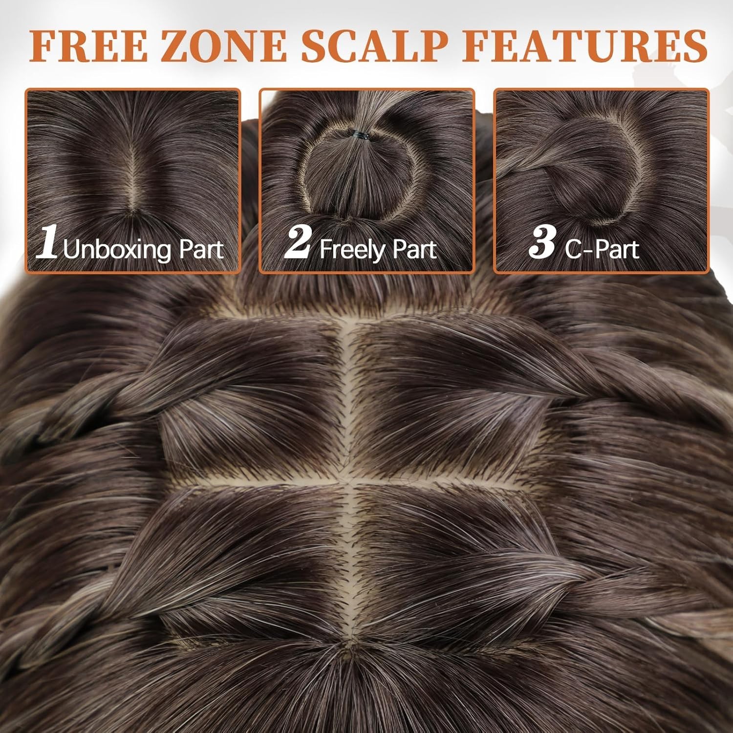 Ombre Blonde Wig with Bangs for Women, Long Layered 4×4 Realistic Scalp, Free Pa