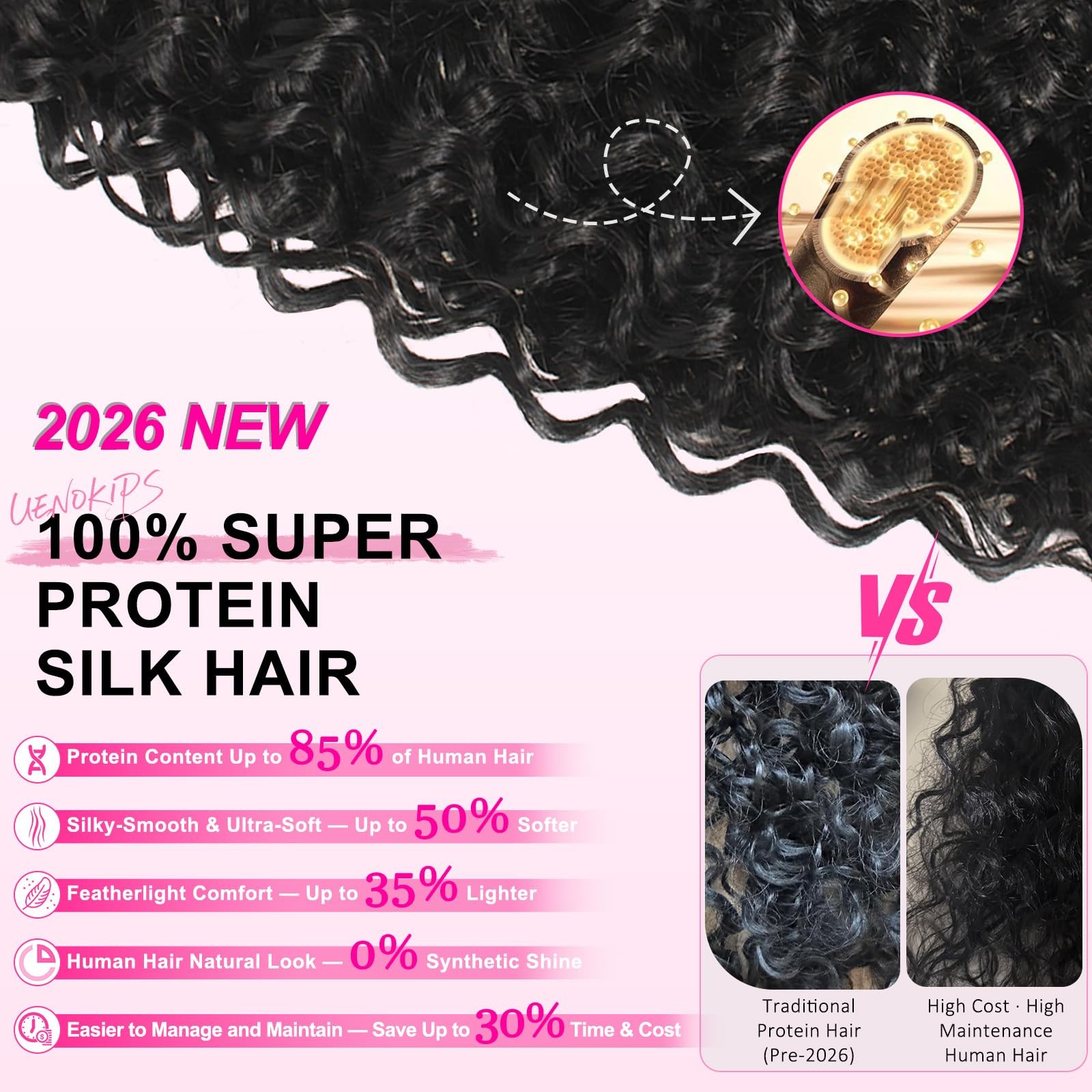 Curly Clip In Hair Extensions 6 Pcs 18 Clips Water Wave Clip Ins 100％ Pure Pr…