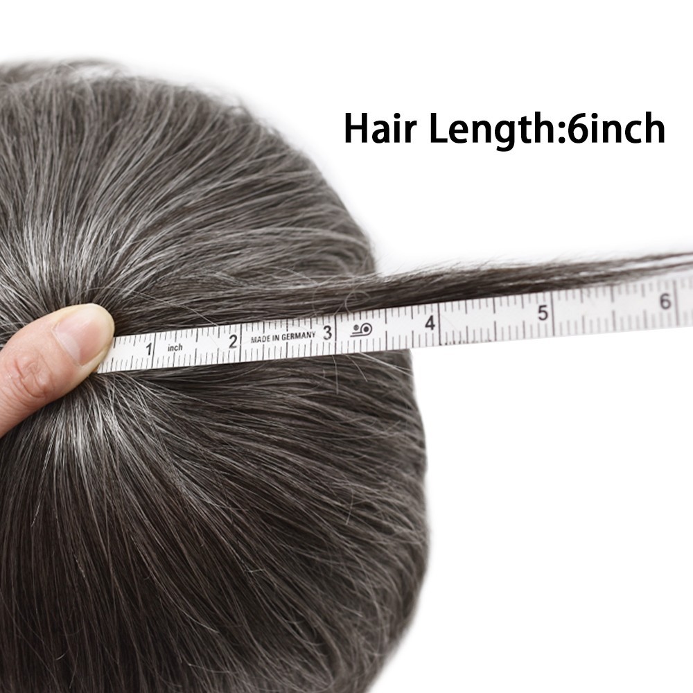 French Lace Front Mens Toupee Hairpiece Monofilament Hair System Replacement Wig