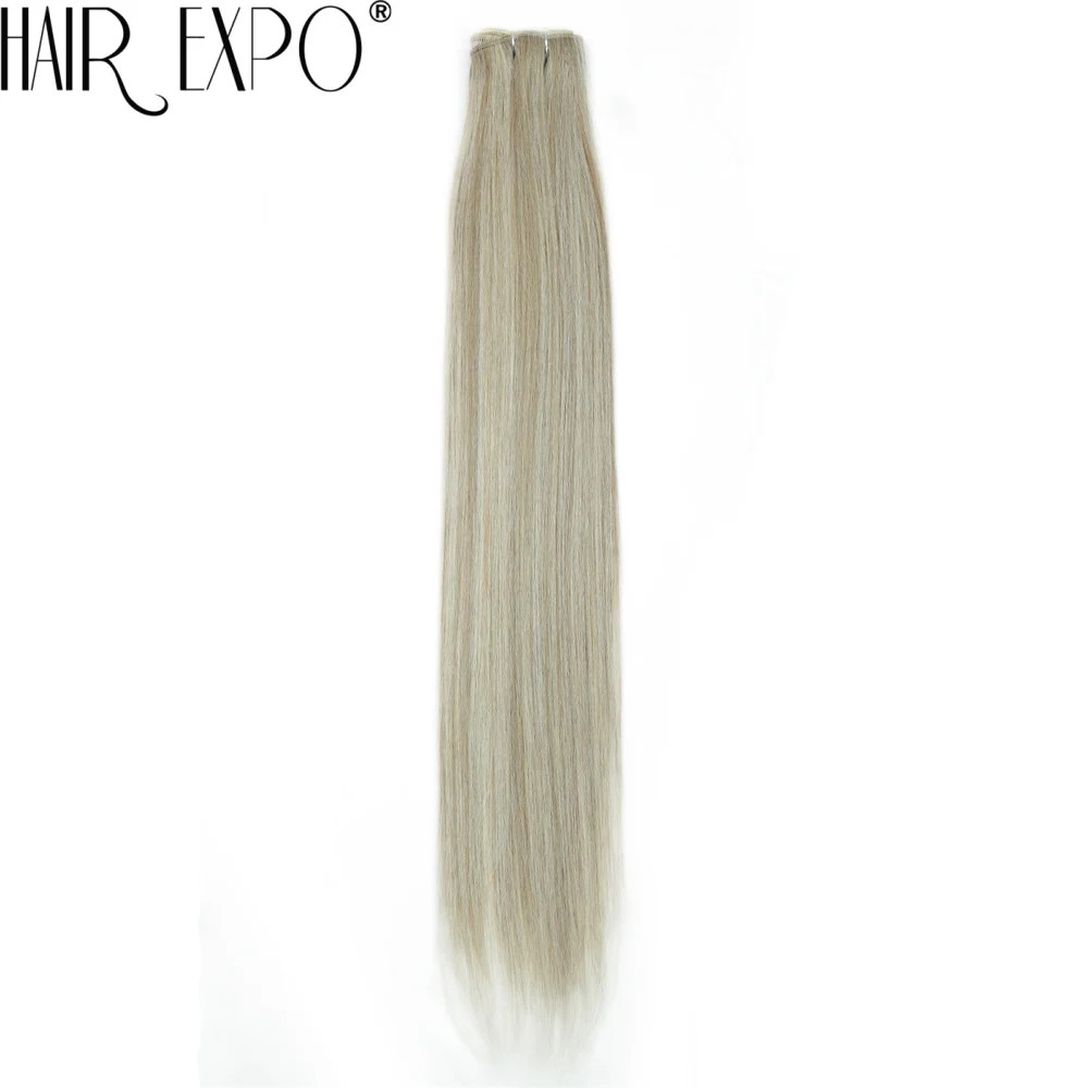 26Inch 100g Piano Blonde Ombre Brown Bone Straight Synthetic Hair Bundles Sew
