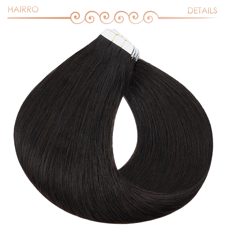 8A Tape In Extensions, 100% Real Remy Soft Human Hair Hairpiece Skin Weft 18Inch