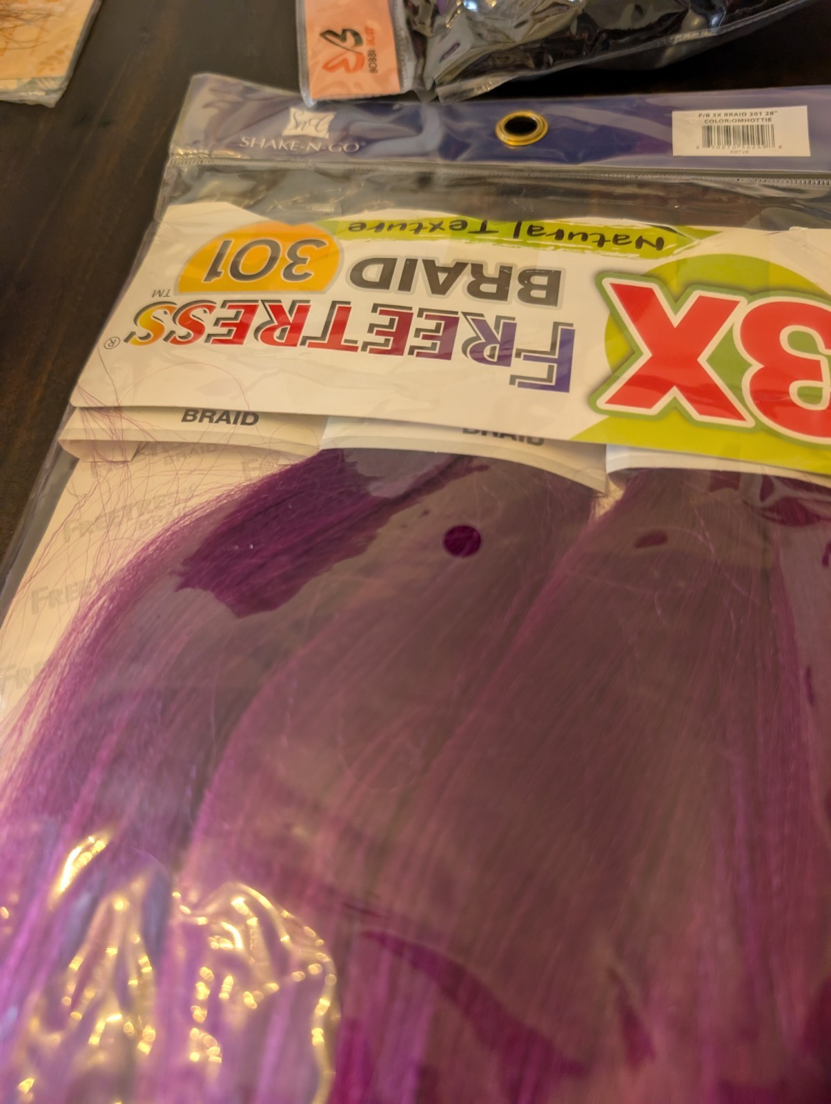 Large Lot Of Hair Synthetic Straight pink orange kids Weave (Box 2) new