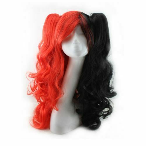 Halloween Lolita Full Curly Wig Pigtails Wavy Hair Cosplay Costume Party