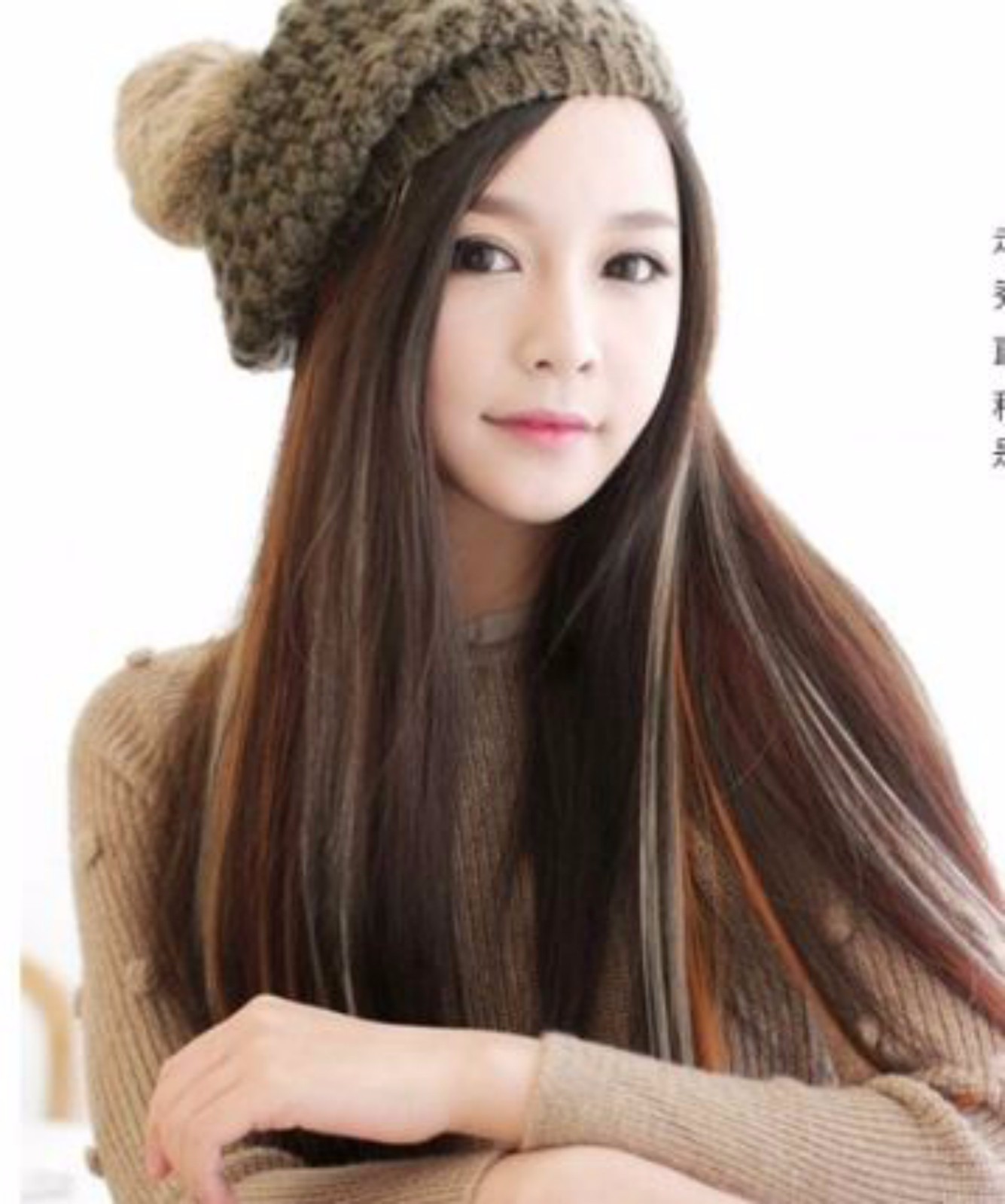 21″ 55cm Hair Highlights Hair Extensions Real hair Cosplay