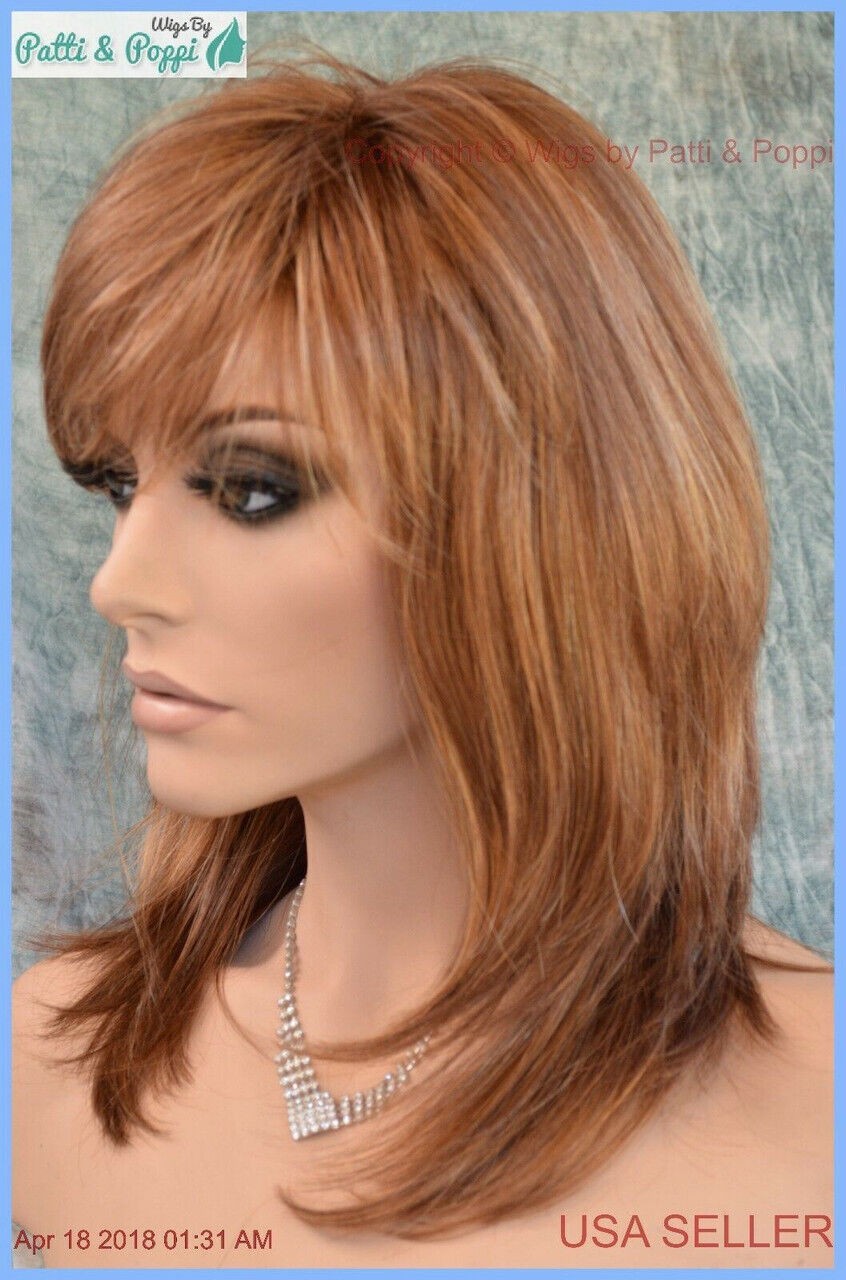 ANGELIQUE LAYERED LIGHTWEIGHT OPEN CAP RENAU WIG FS27 Red Highlight-1