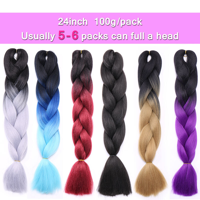 Box Braid Ultra Hair For Jumbo Braiding Extensions Crochet Ombre Kanekalons LC5