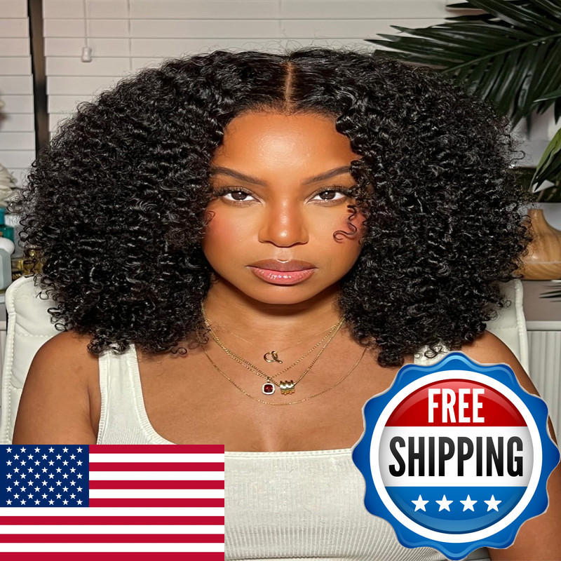 Changeful Wear And Go Glueless Wigs Human Hair Pre Plucked Pre Cut 7X5 Kinky