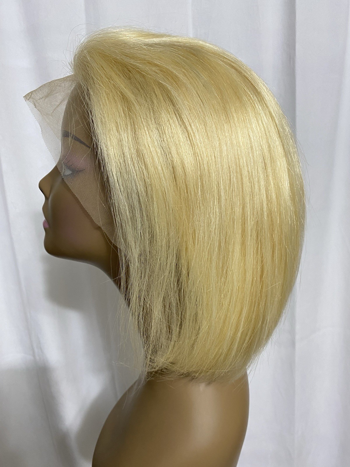 UNice 10 Inch Wig 613 Blonde 13×4 HD Lace Front Human Hair 180% Density Glueless