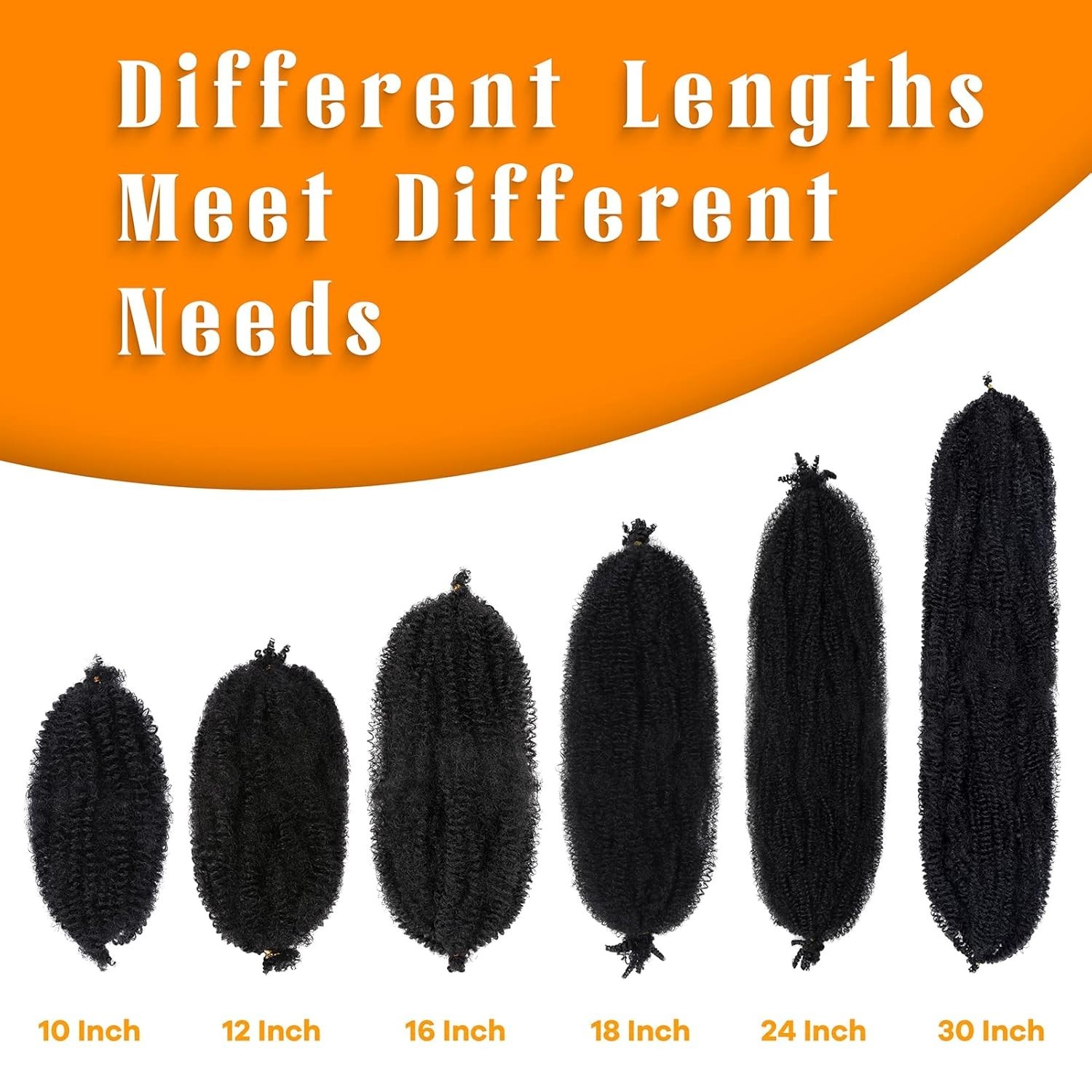 18 Inch Black Marley Twist Braiding Hair 3 Pack Pre Separated Afro Kinky