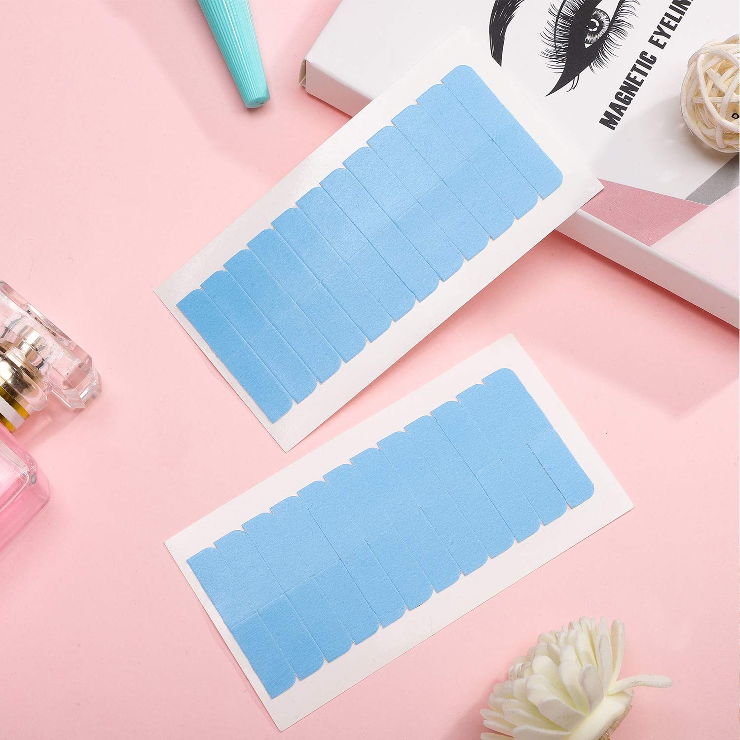 Blulu 360 Pcs Blue Hair Extension Tape Tabs Bulk Double Sided Strong Adhesive…