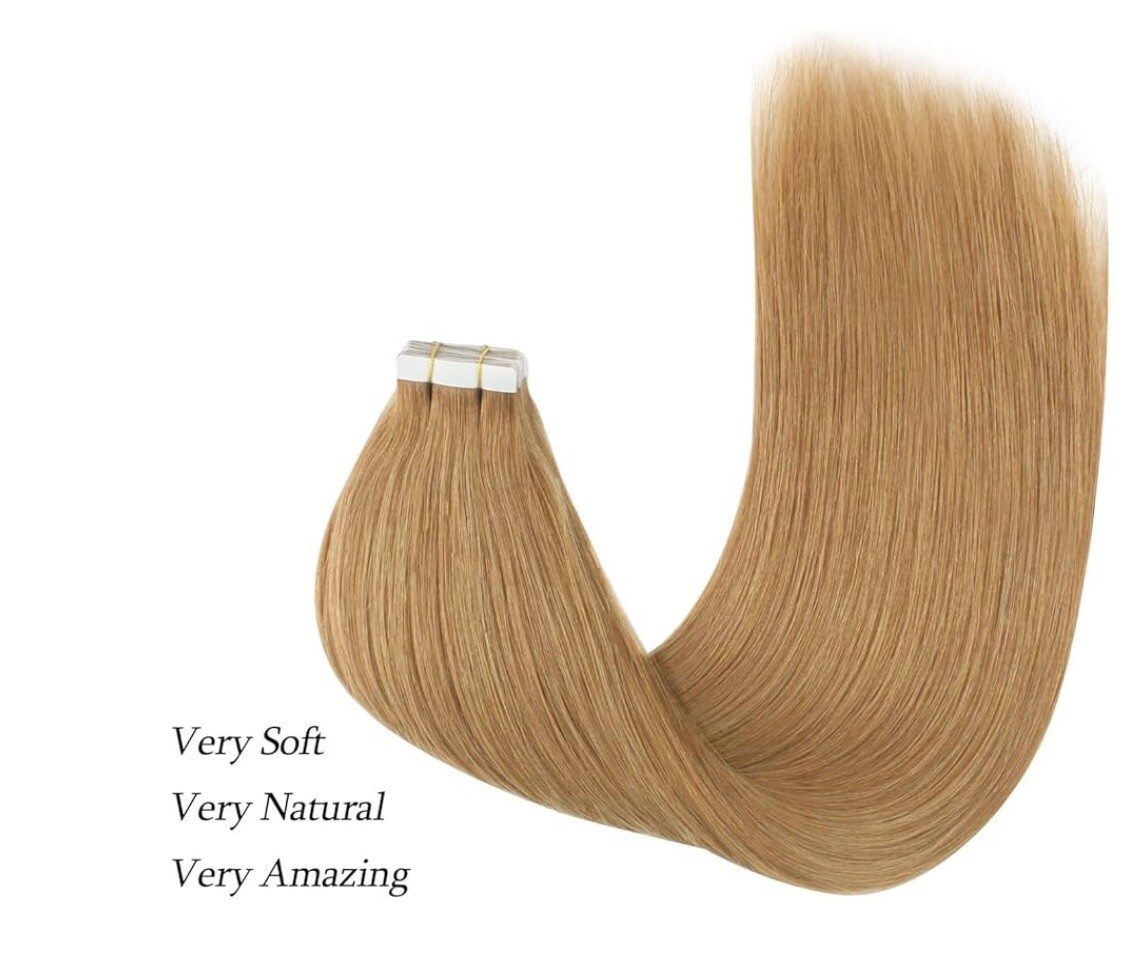 #16 Soft Velvet Blonde Tape-In 20inch 10pcs 25g 100% REMY Human Hair Extensions