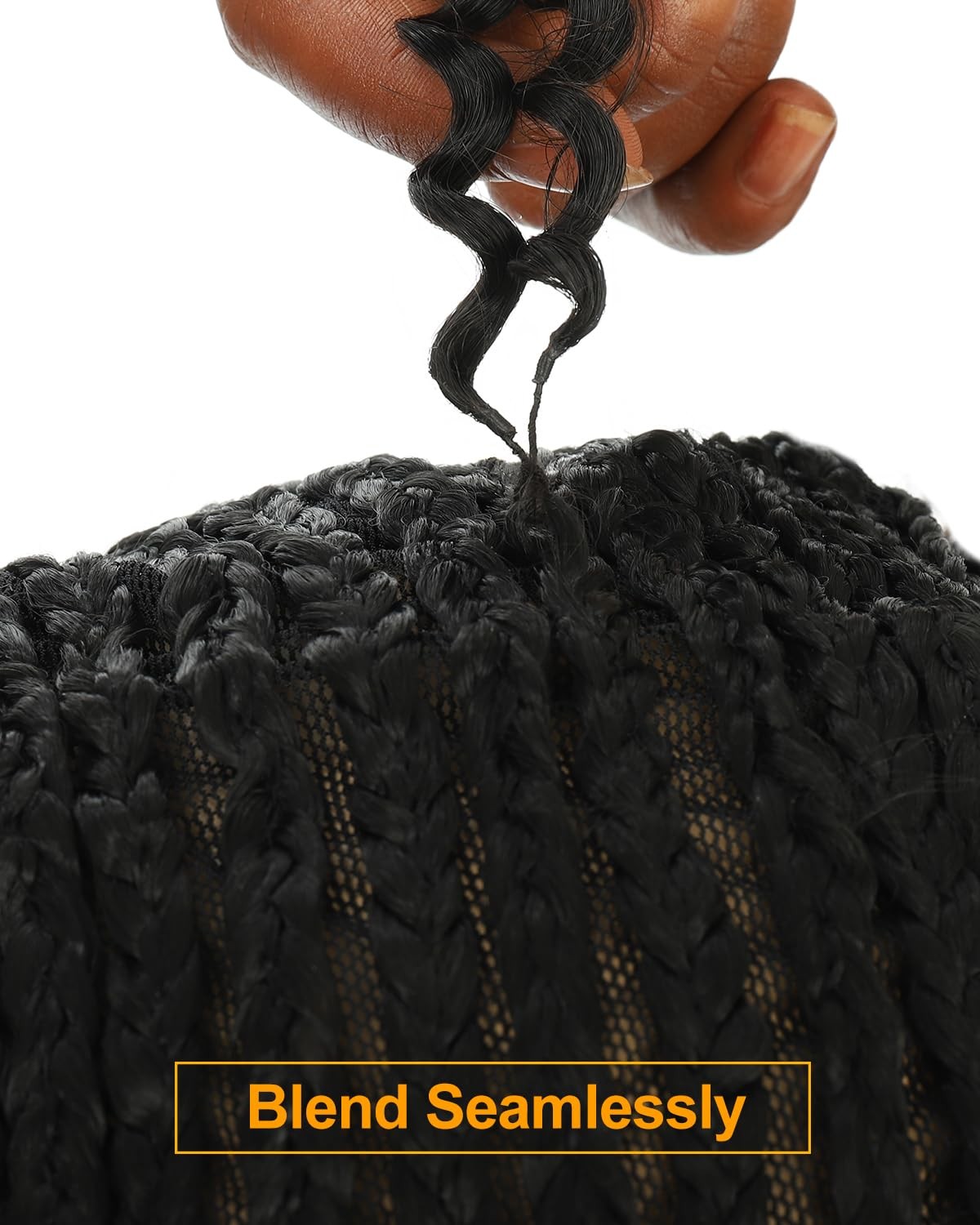 Human Crochet Hair Burmese Curly 40g, Pre-Separated Knotless Crochet Human Ha…