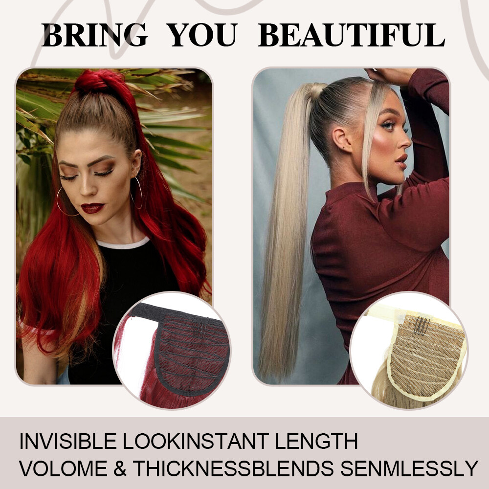 Corn Mega Thick Clip in Ponytail Hair Extension 100% Natural as Human Wave Wavy