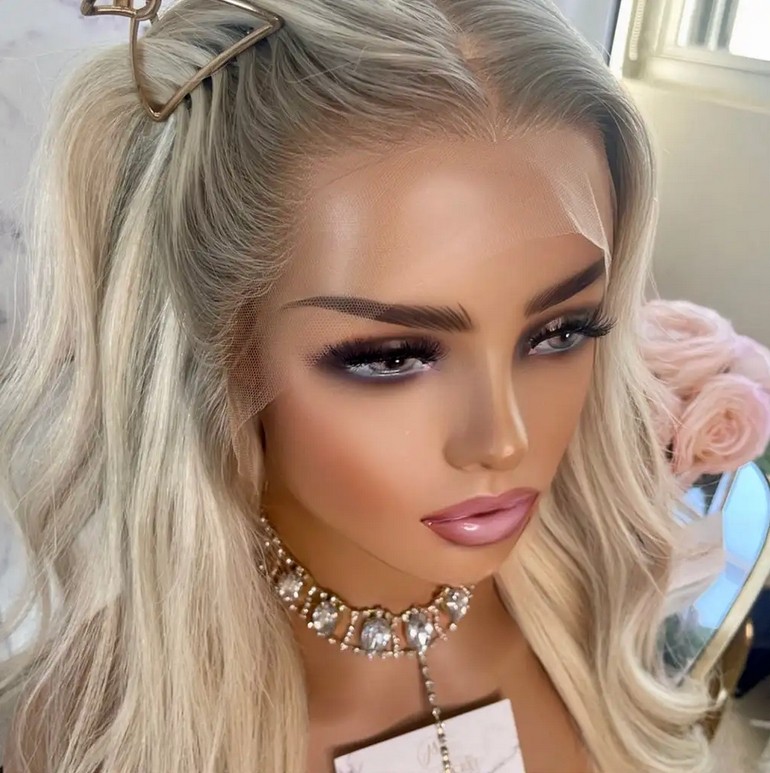 Ombre Honey Blonde 100% Virgin Human Hair Wig 13×4 Lace Front Wig