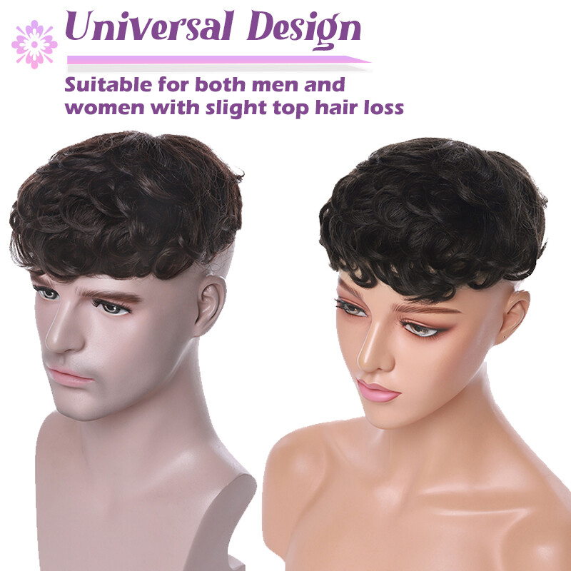 Mono Mens Toupee Human Hair Replacement System Clip Ins 6″x7.5″ 150% Density US