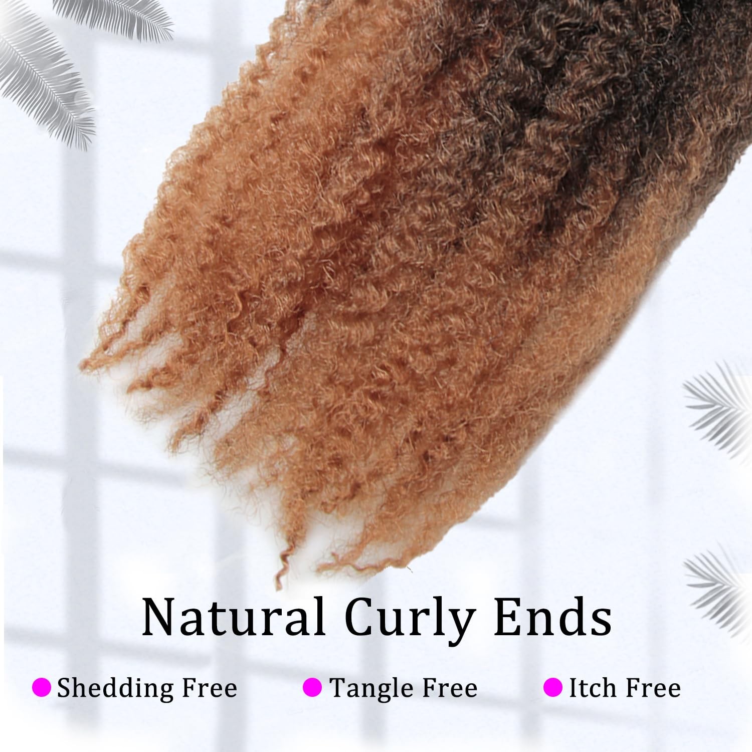 TUVOJALE Marley Twist Braiding Hair 14 inch Afro Kinky Curly Crochet Braids 8 Pa