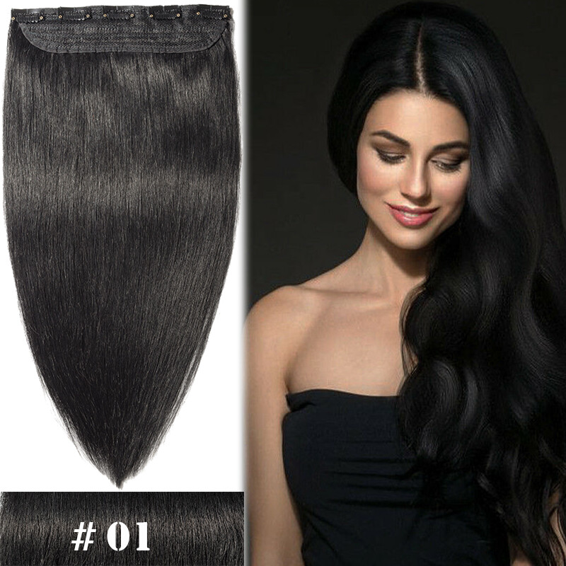 One Piece Full Head Hair Extensions Clip In Human Hair Extension 24″ Armenian