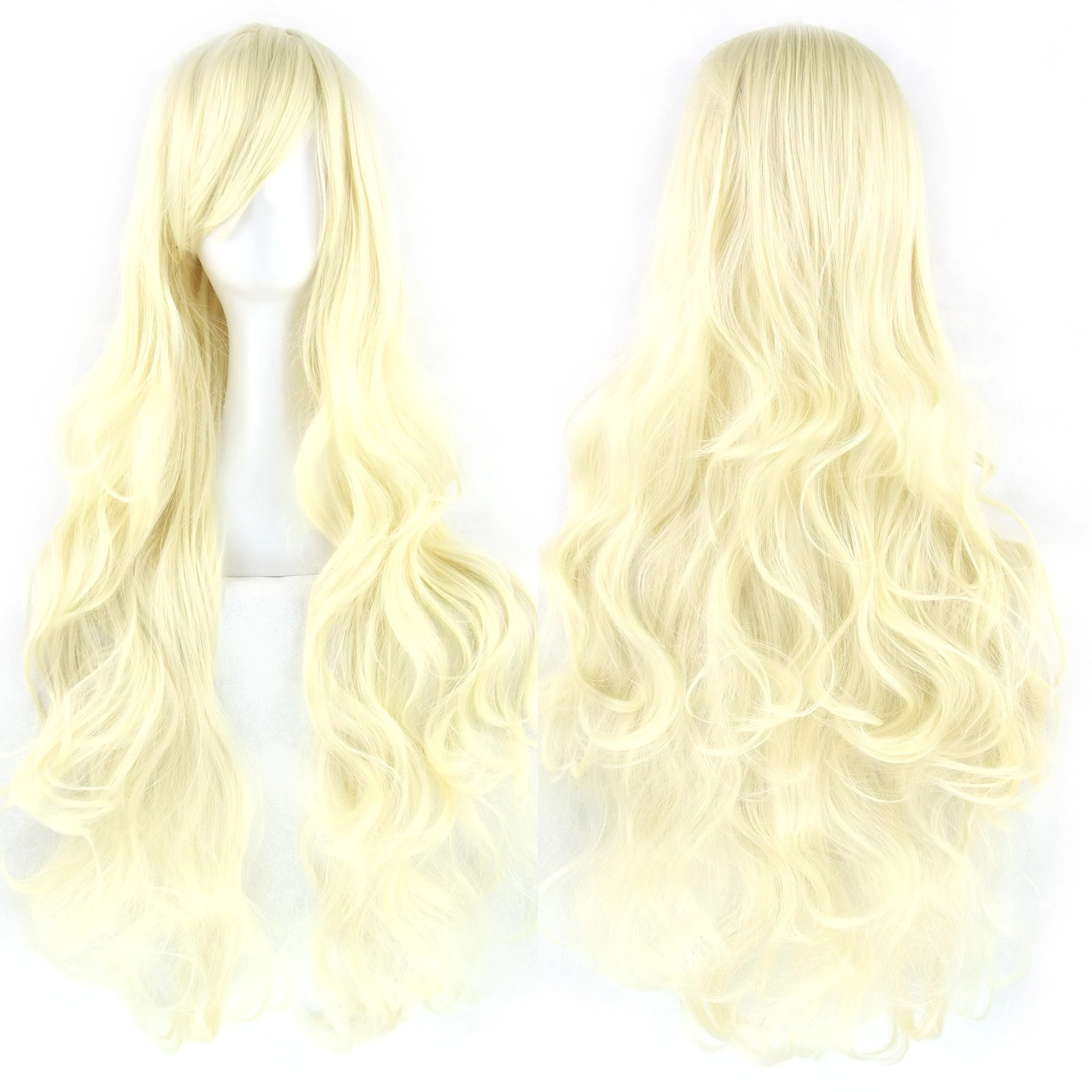 Soowee Curly Long Synthetic Green Wig Pink Black Party Cosplay Wigs Women