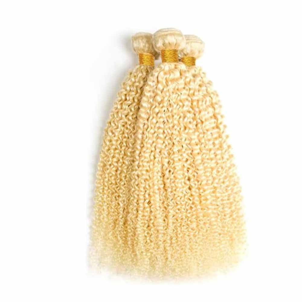 Bafamiya 613 Blonde Bundles Human Hair 24 26 28 Curly Wave Color 613 Human Hair