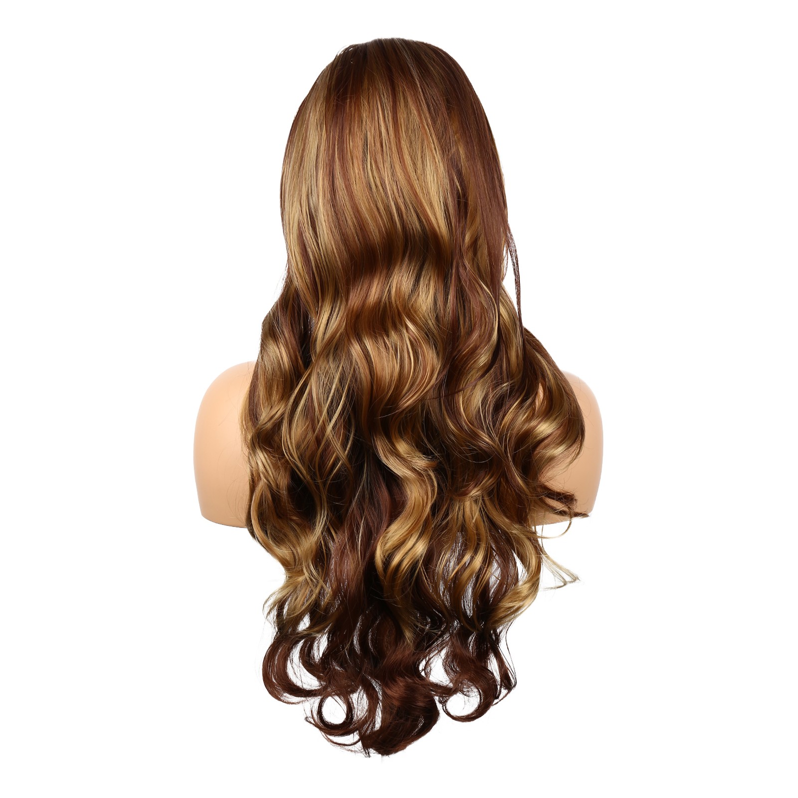 28″ Honey Blonde Layered Long Curly Wavy Synthetic Wig Women Ombre Cosplay Party