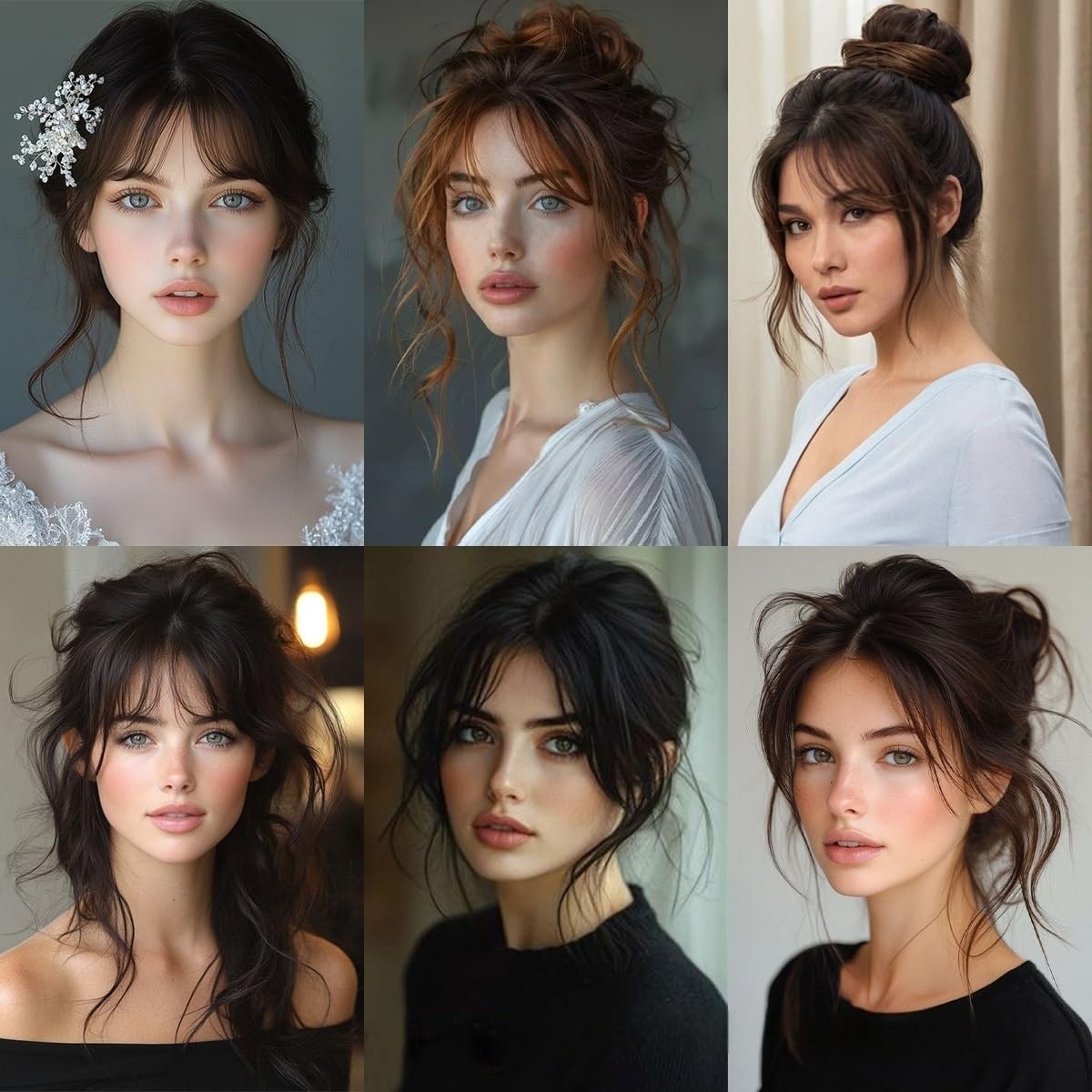 Women Bangs Hair Clip in Bangs Fringe Temples Hairpieces Hair Bangs Extension US