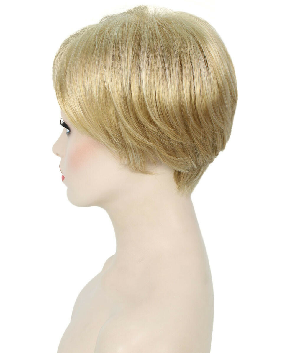 Sophia – Straight Kanekalon Synthetic Fiber Full Wig, 1.5-6 in, Champaign Blonde
