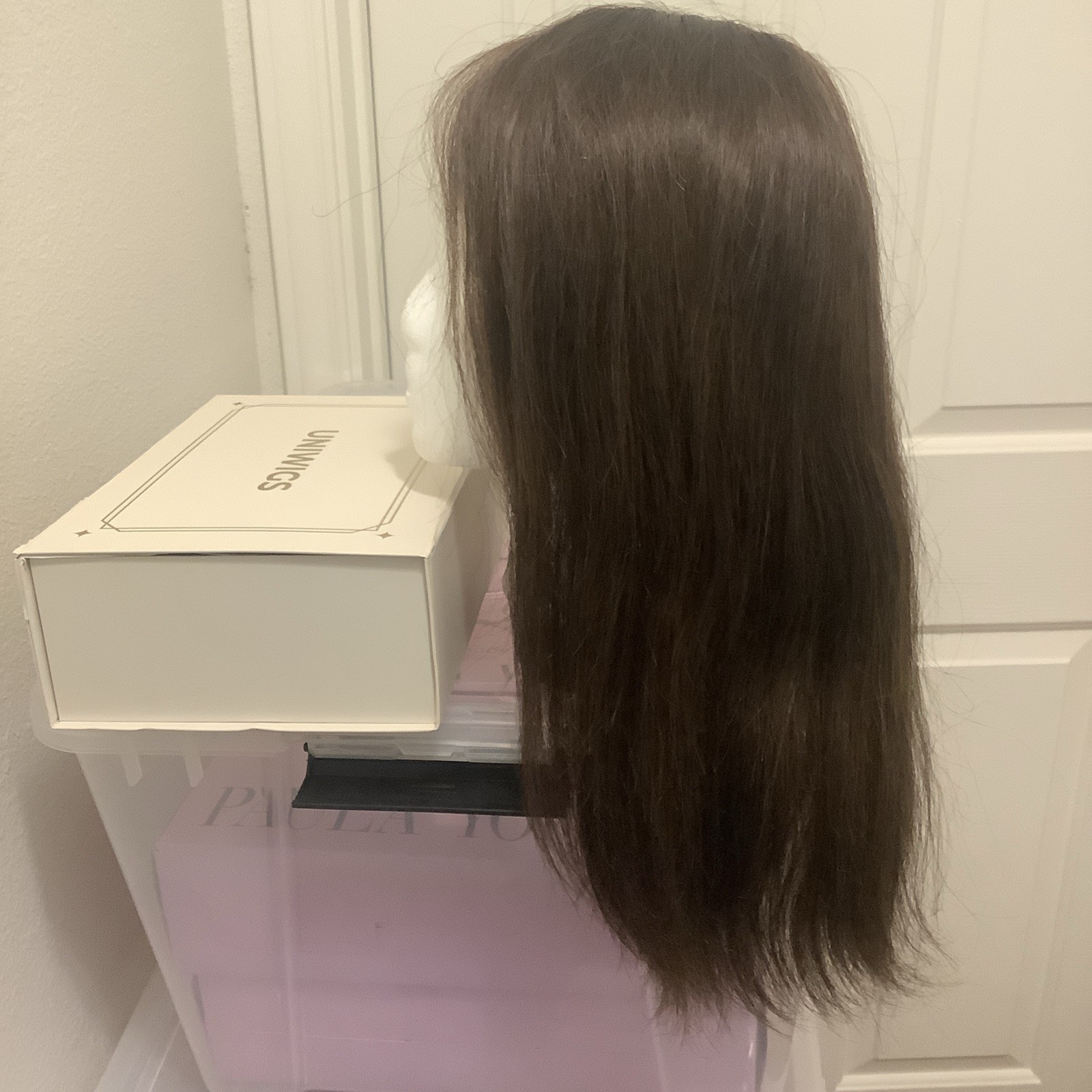 Human Hair Wig Lace Cap 23” UNIWIGS Alexandra 14” Length Density 130%