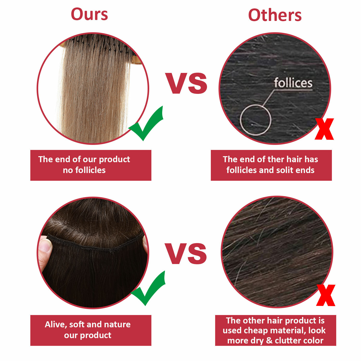 CLEARANCE Clip In 100% Human Hair Extensions 8 PIECES Standard Full Head Weft US