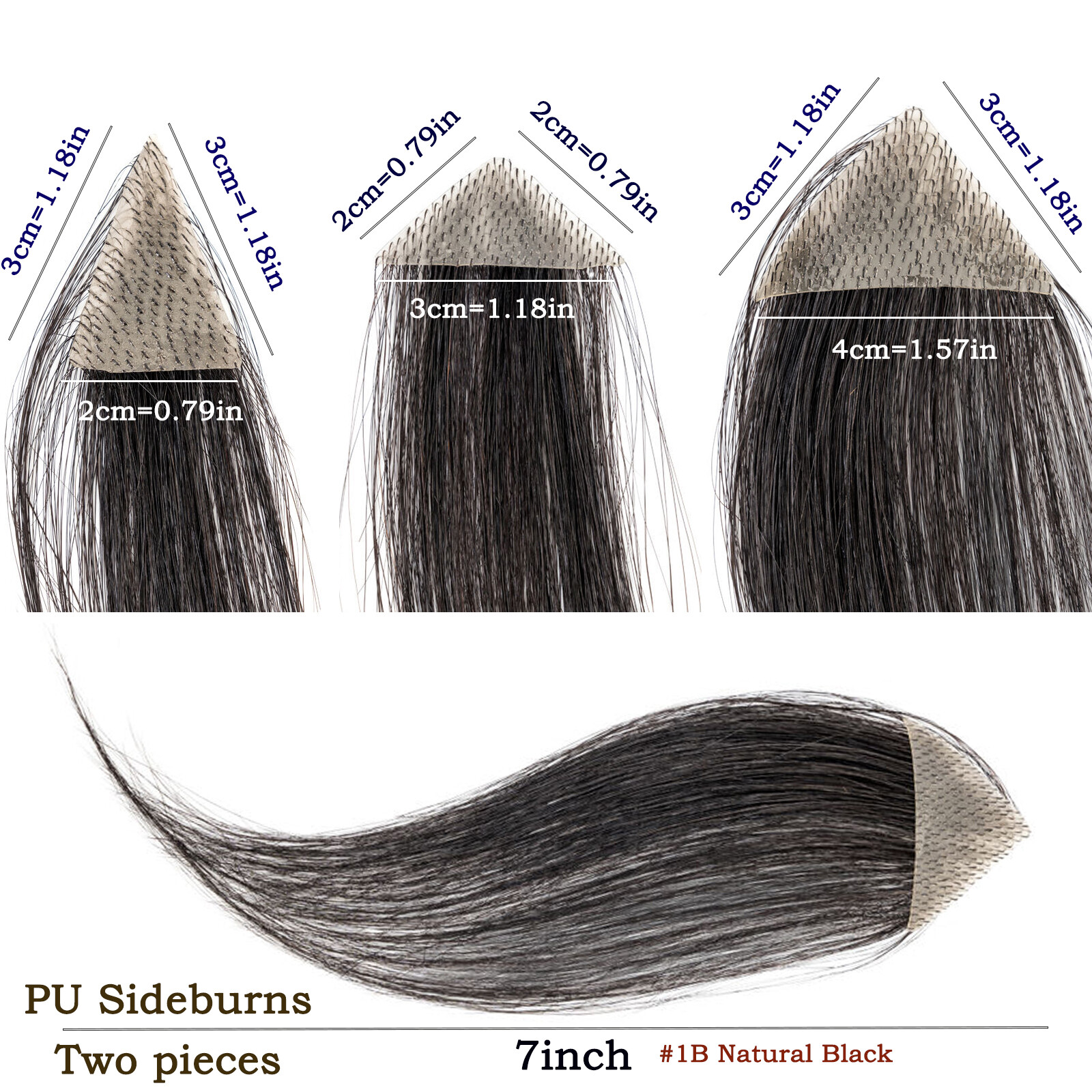 Men Frontal Hairline Temple Hair Patch Remy Human Hair Cover up Topper Bald Spot