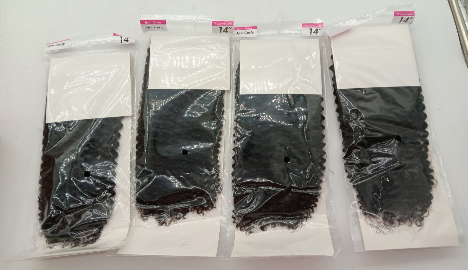 ISEE HAIR | AFRO CURLY | 14″ | 4 Crochet Human Hair | 50 GRAMS/BUNDLE | BLACK