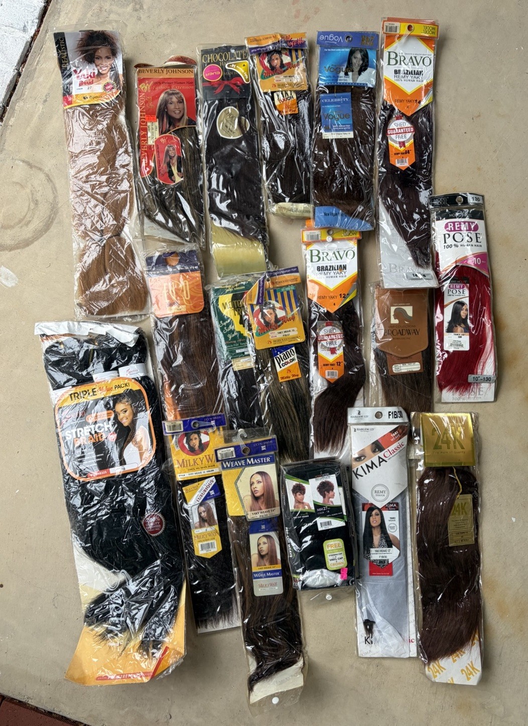 100% Human Hair Multiple Weave Lot 18 Total Bundle Various Colors Lengths New