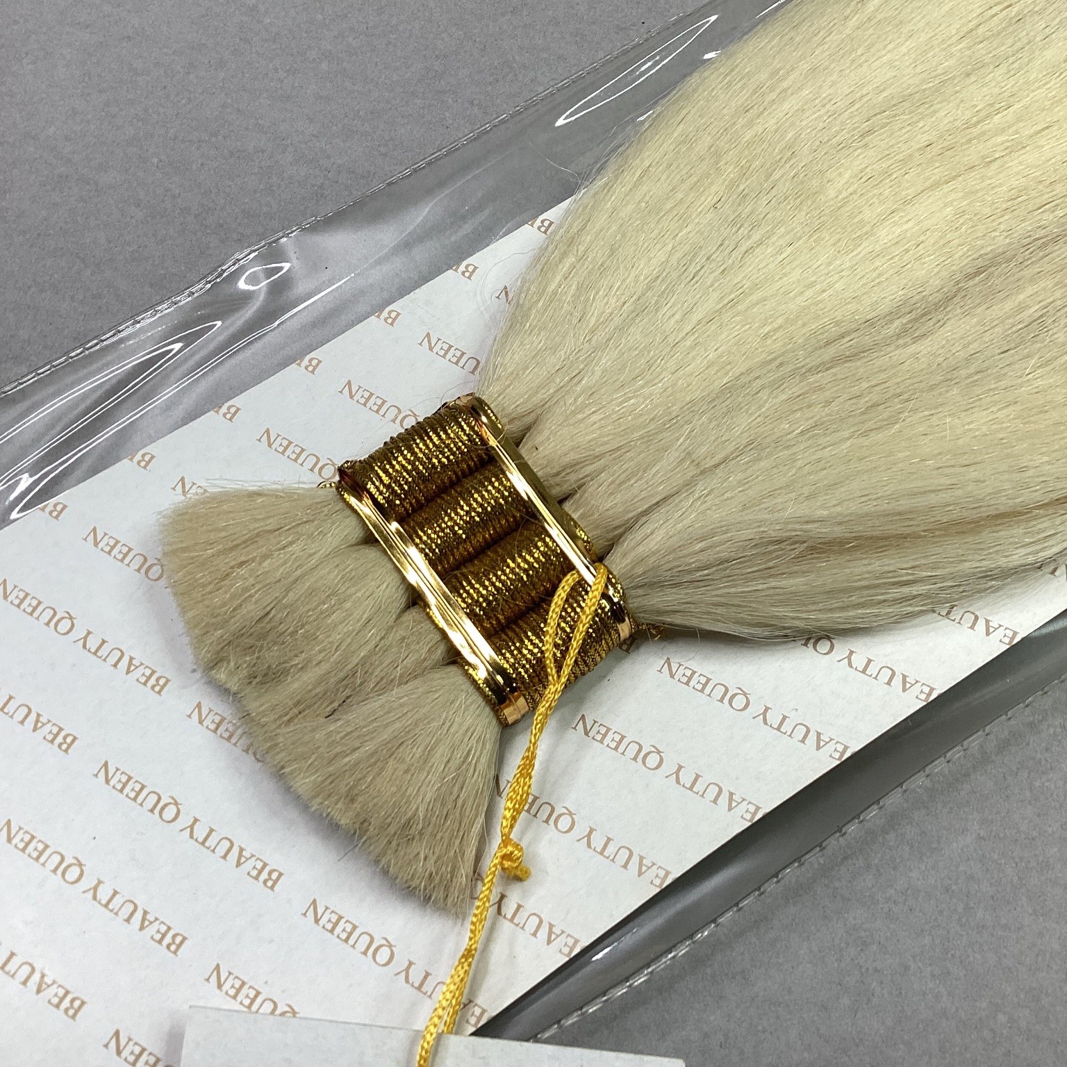 BEAUTY QUEEN Human Hair Extensions H Yaky Bulk 14 613 Platinum Blonde