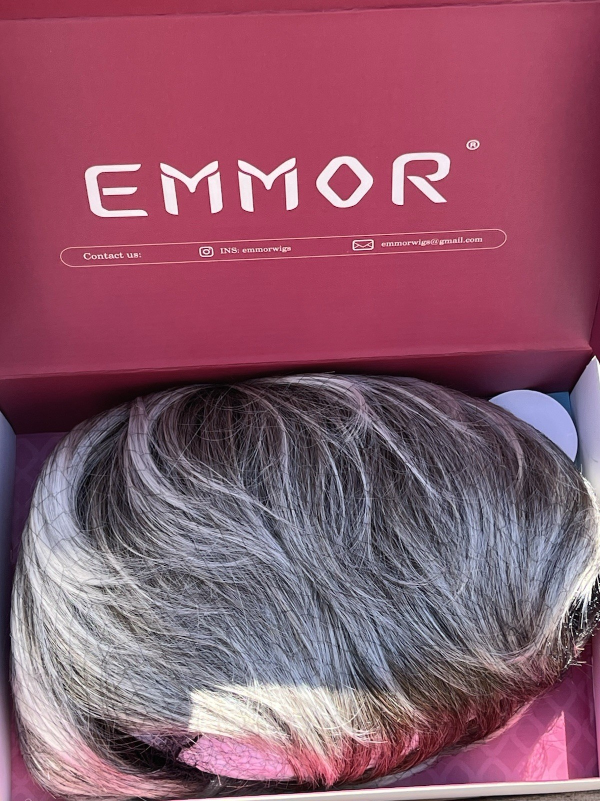 Emmor Brown Mixed Grey Hair Wig for Women Short Cut
